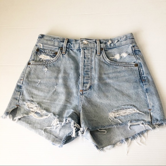 Agolde Pants - Agolde Jaden High Rise Shorts Broken, 25